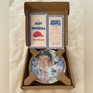 MICKEY MANTLE 1992 HAMILTON COLLECTION "BEST OF BASEBALL" COLLECTORS PLATE $8